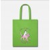 Fiercely Magical Easter Egg Hunting Unicorn On Cat Lime Green Tote Bag